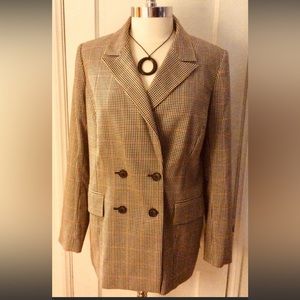 Trouve London Check Boyfriend Blazer Jacket L